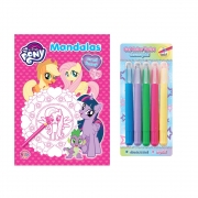 MY LITTLE PONY Mandalas ระบายสีฝึกสมาธิ + สีเจลหมุนได้